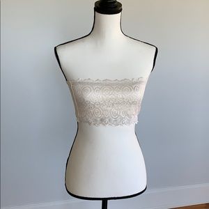 Free People lace bandeau cream M/L